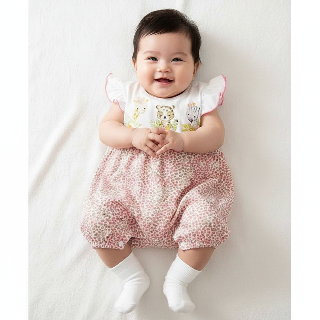 Deer Heart Love Baby Girl Romper
