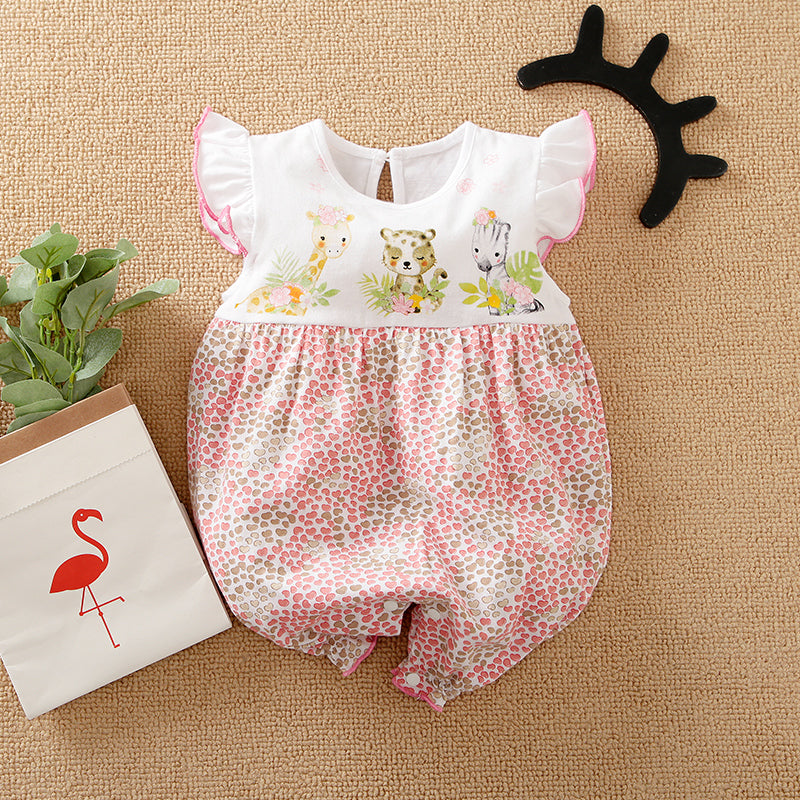 Deer Heart Love Baby Girl Romper