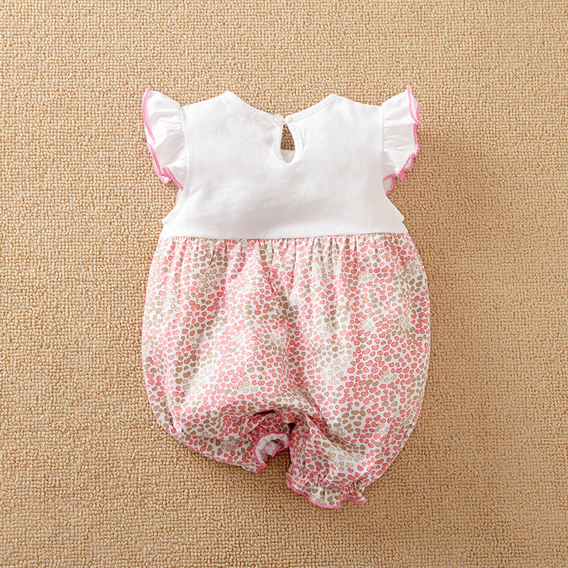 Deer Heart Love Baby Girl Romper