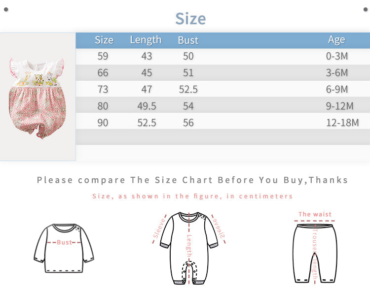 Deer Heart Love Baby Girl Romper
