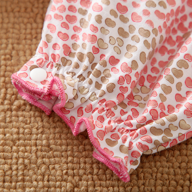 Deer Heart Love Baby Girl Romper