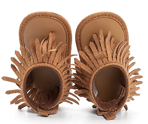 stylesilove Infant Baby Girl Soft Sole Moccasins Fringe Sandals Toddler Summer Fashion Shoes