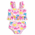 Stylesilove Toddler Girls Dinosaur Tankini Swimsuit Ruffle Two Piece Swim Set