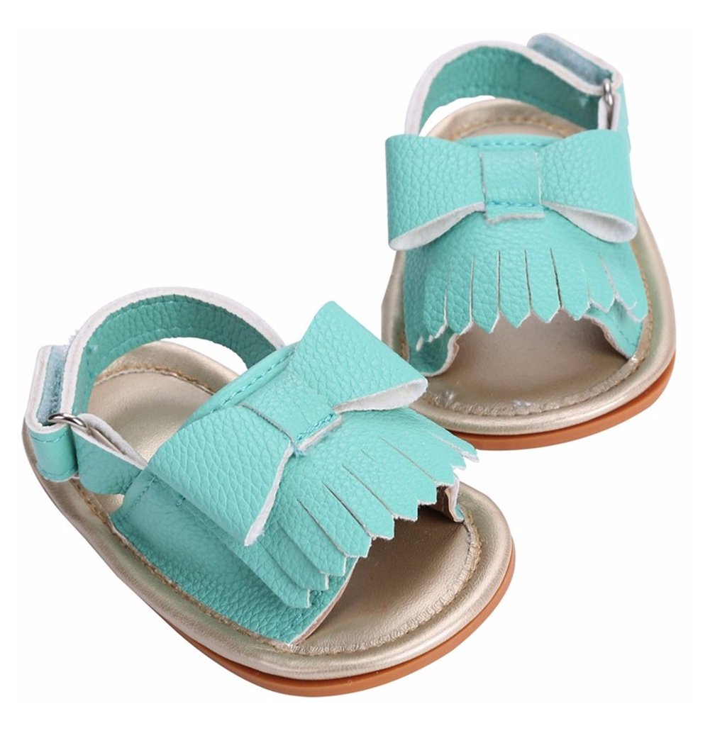 stylesilove Summer Baby Toddler Girls Leatherette Tassel Crib Shoes Moccasins Sandals