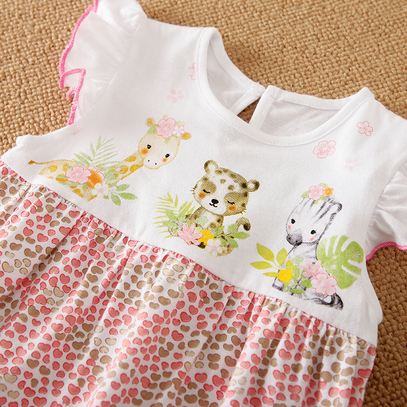 Deer Heart Love Baby Girl Romper