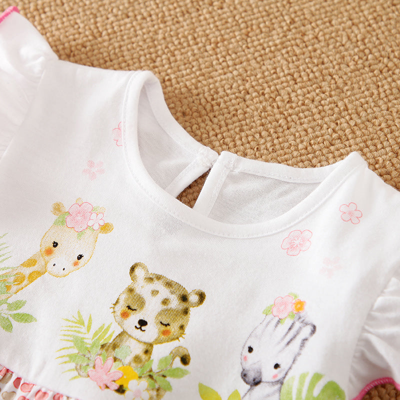 Deer Heart Love Baby Girl Romper
