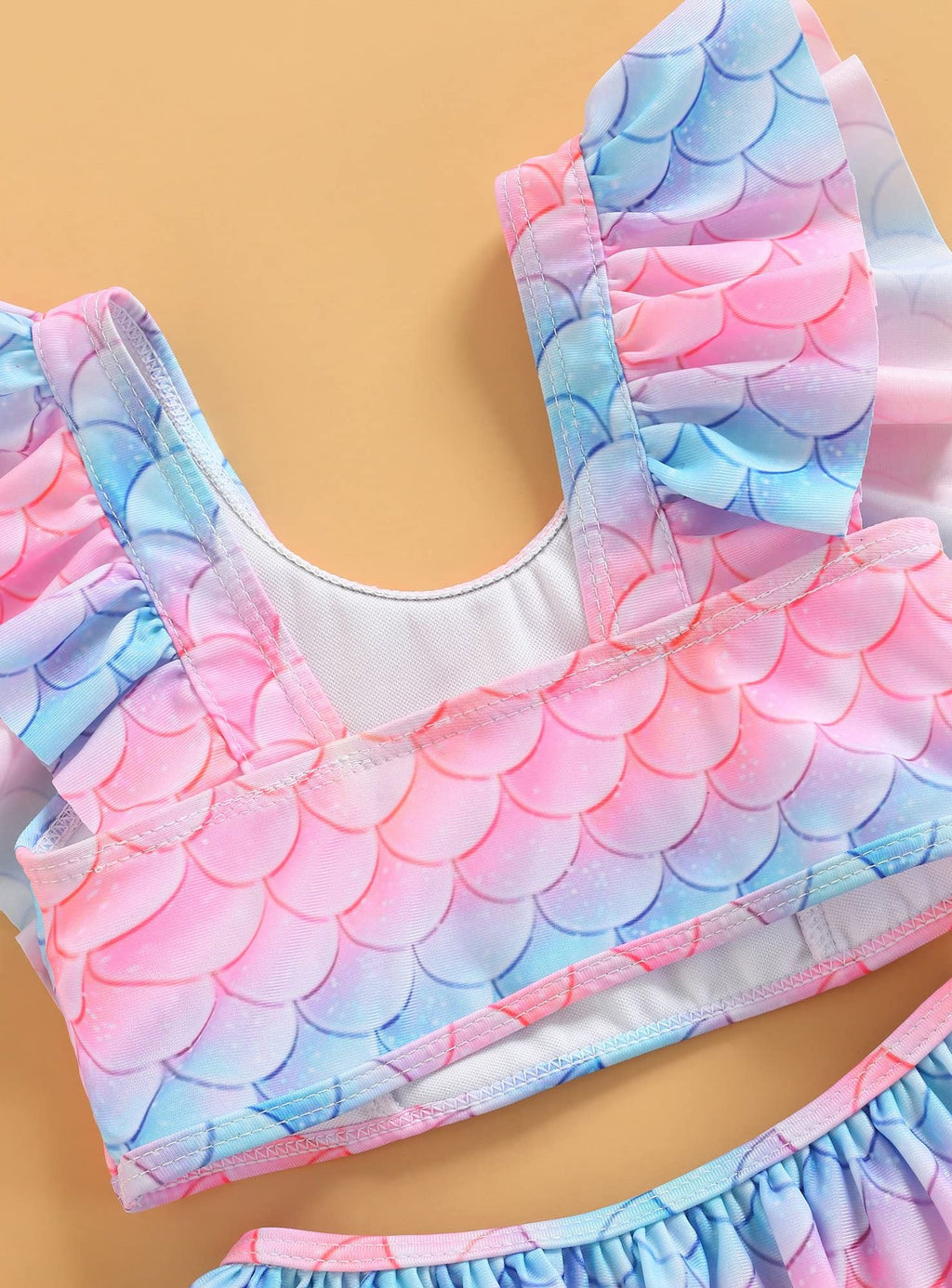 stylesilove Toddler Kid Girls Ice Cream Printed Ruffle 2pcs Bikini Set Flutter Tankini Swimsuit Bathing Suit Beach Swimwear