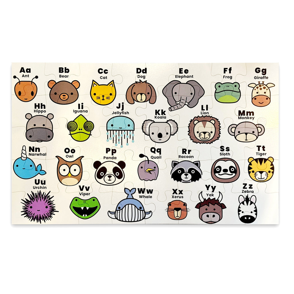 Kids ABC Animal Floor Puzzle – Educational Wooden Alphabet Puzzle for Toddlers & Preschoolers