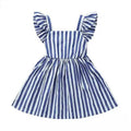 Toddler Girl Blue Striped Dress – Soft & Stylish Outfit