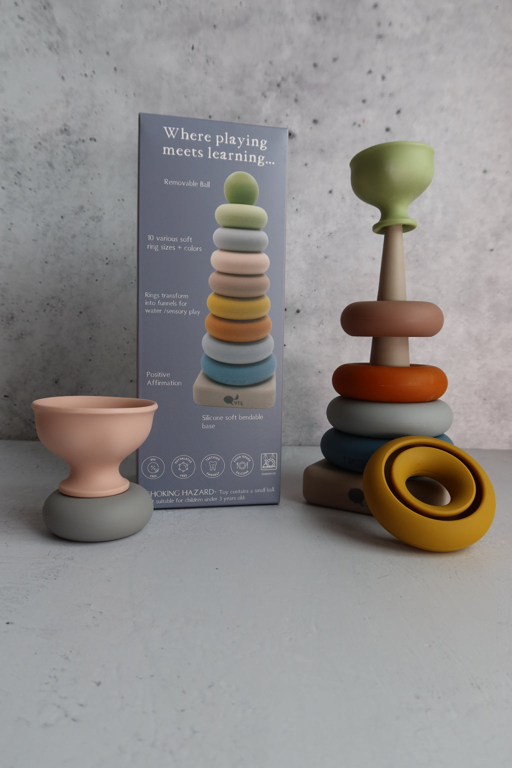 Silicone Ring Stacking Toy – 10pc| LYTL®️