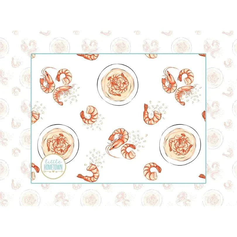 Little Hometown - Shrimp and Grits Baby Swaddle Receiving Blanket