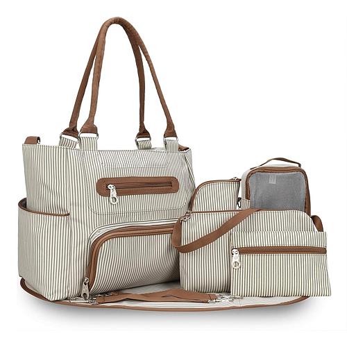 GBruno 8Pcs Baby Nappy Diaper Bags Set